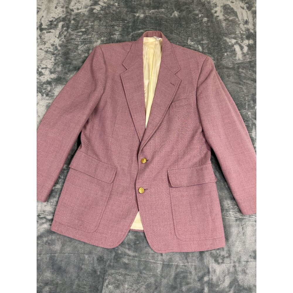 Hunter Haig Mens 40 Blazer Tailored By Palm Beach Purple Wool